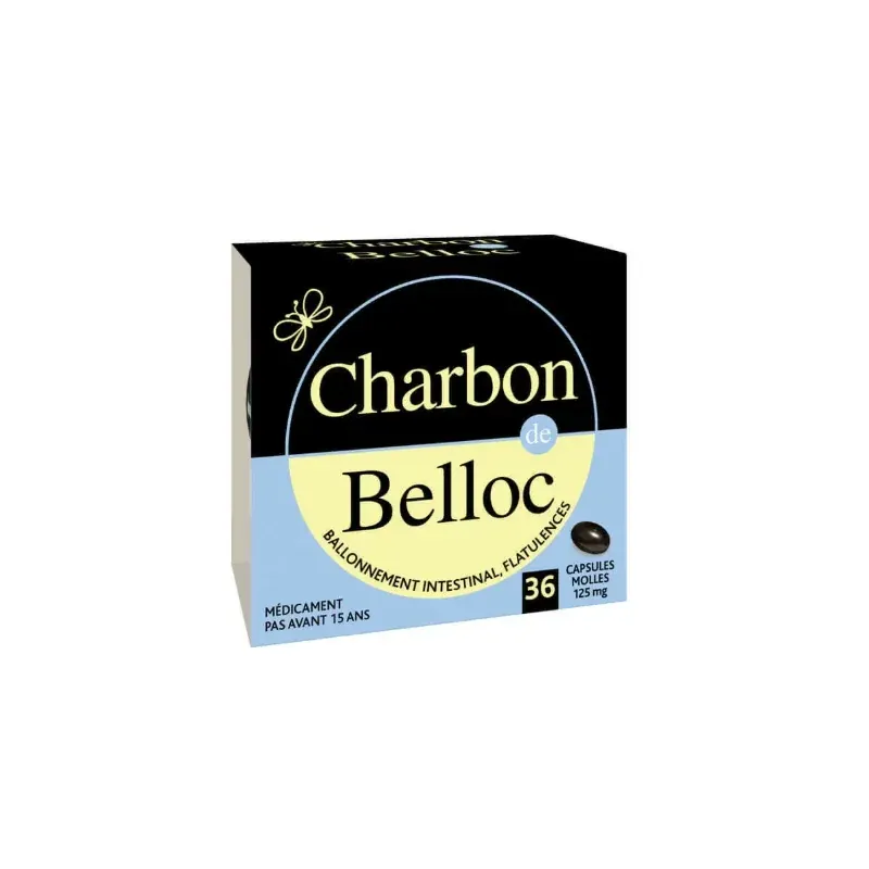 Charbon de Belloc 125mg 36 capsules - Univers Pharmacie