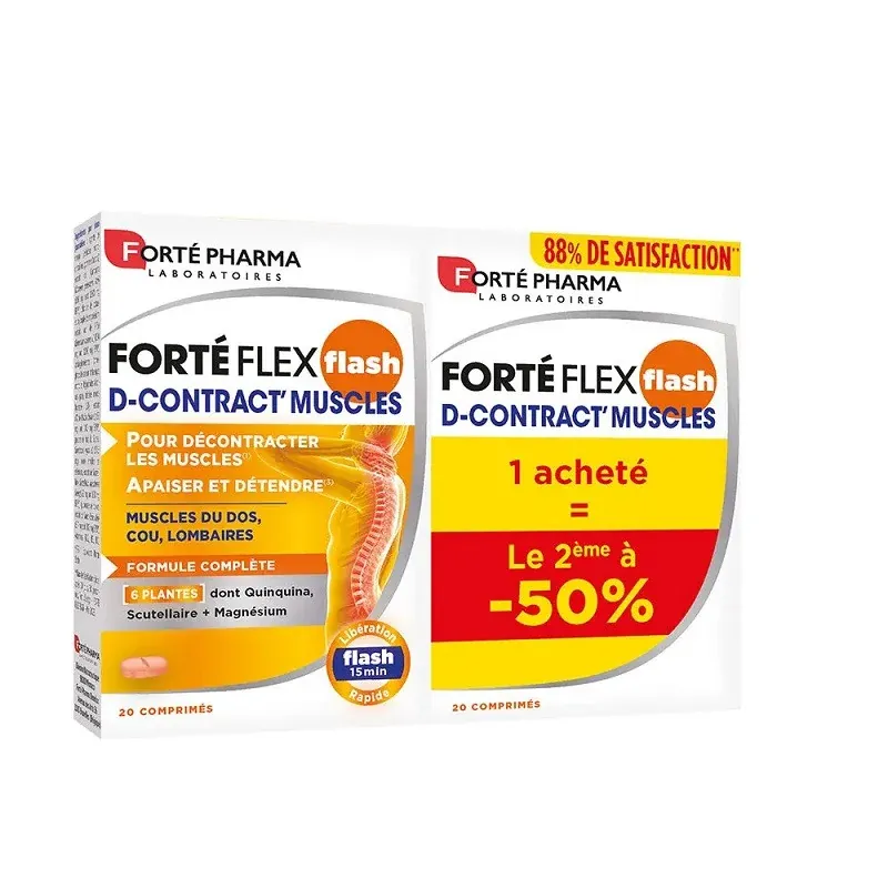 Forté Pharma Forté Flex Flash D-Contract' Muscles 2X20 comprimés - Univers Pharmacie