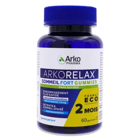 Arkopharma Arkorelax Sommeil Fort Gummies sans sucres X60 - Univers Pharmacie
