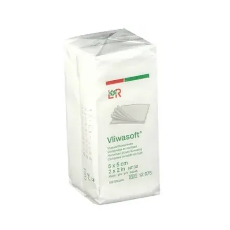 Vliwasoft Compresse en Nontissé 5X5cm 100 pièces - Univers Pharmacie