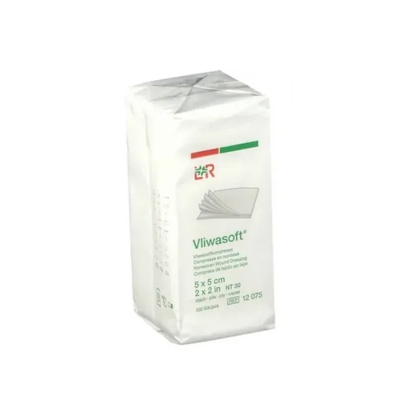 Vliwasoft Compresse en Nontissé 5X5cm 100 pièces - Univers Pharmacie