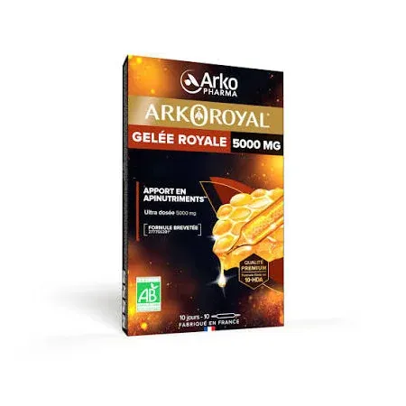 Arkopharma  Arkoroyal Gelée Royale 5000mg 10 ampoules - Univers Pharmacie