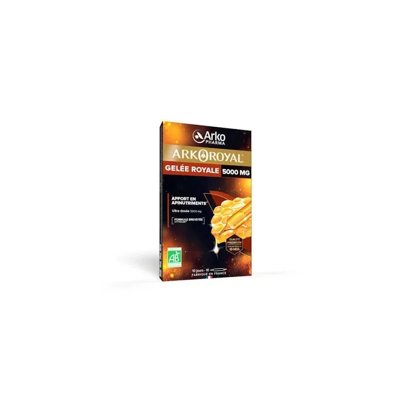 Arkopharma  Arkoroyal Gelée Royale 5000mg 10 ampoules - Univers Pharmacie