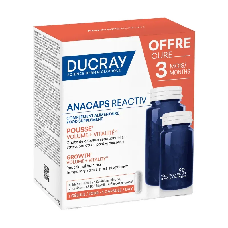 Ducray Anacaps Reactiv 90 capsules - Univers Pharmacie