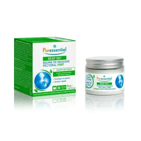 Puressentiel Resp Ok Baume de Massage Pectoral Fort 50ml - Univers Pharmacie