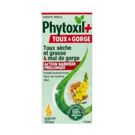 Phytoxil+ Toux&Gorge Action Barrière Prolongée Sirop 100ml - Univers Pharmacie