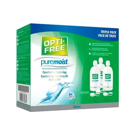 Opti-Free PureMoist Solution pour Lentilles 3X300ml - Univers Pharmacie