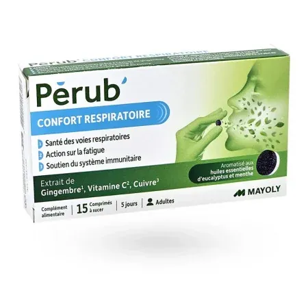Perub Confort Respiratoire 15 comprimés à sucer - Univers Pharmacie