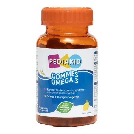 Pediakid Gommes Oméga 3 60 oursons sans gélatine - Univers Pharmacie