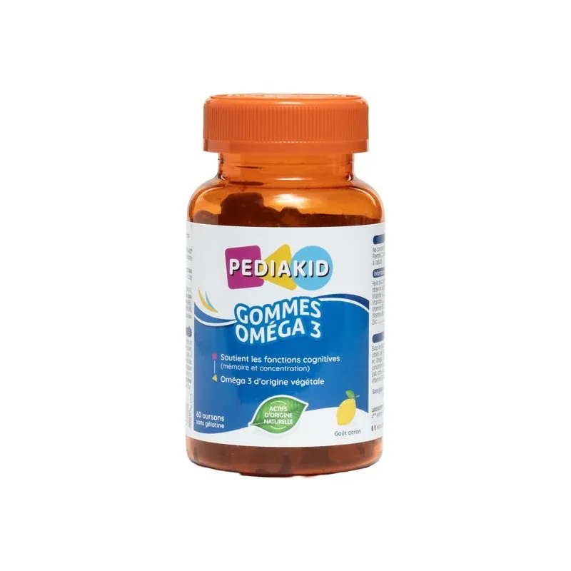 Pediakid Gommes Oméga 3 60 oursons sans gélatine - Univers Pharmacie