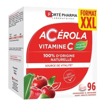 Forté Pharma Acérola Vitamine C 96 comprimés à croquer - Univers Pharmacie