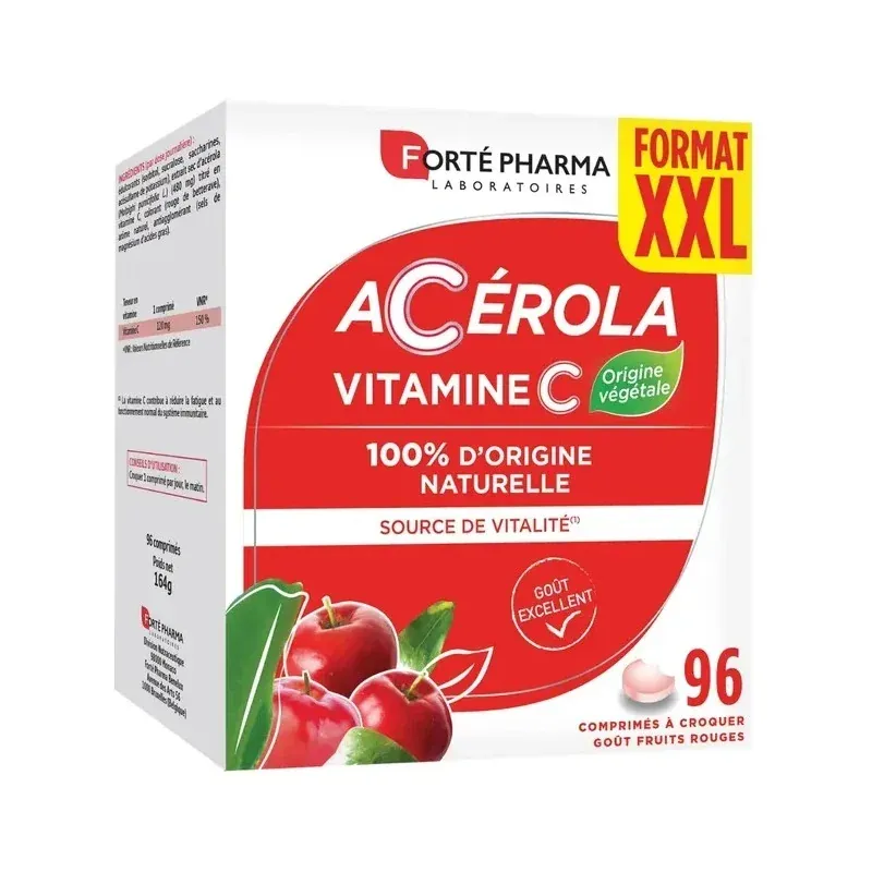 Forté Pharma Acérola Vitamine C 96 comprimés à croquer - Univers Pharmacie