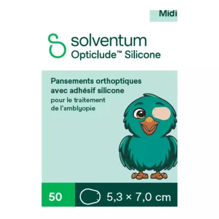 Solventum Opticlude Silicone Pansements Orthoptiques Midi 5,3X7cm X50 - Univers Pharmacie