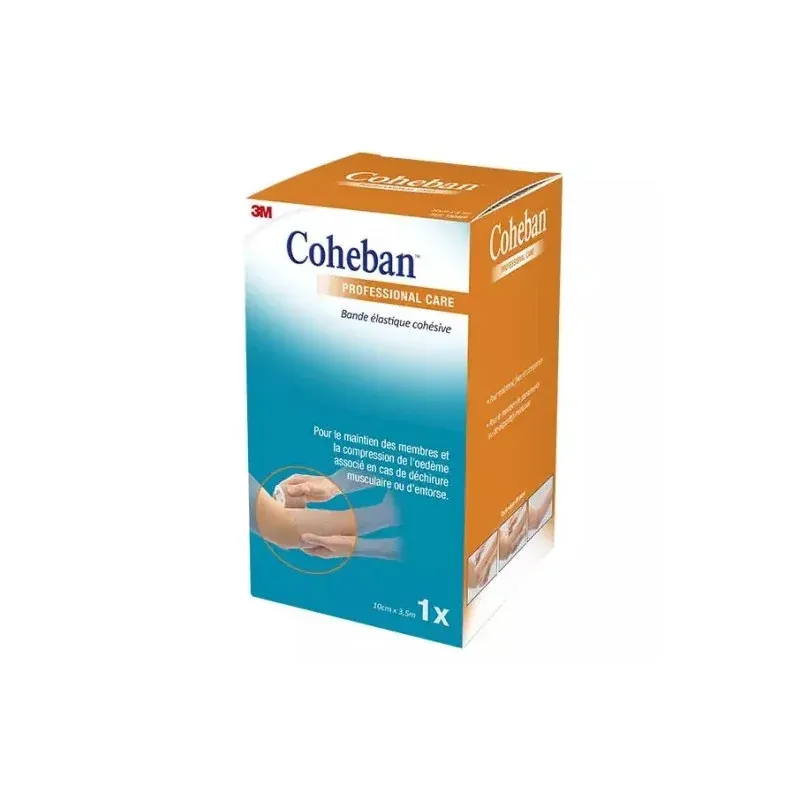 3M Coheban Bande Elastique Cohésive Chair 10cmX3,5m - Univers Pharmacie