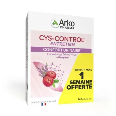Arkopharma Cys-Control Entretien Confort Urinaire 60 gélules - Univers Pharmacie