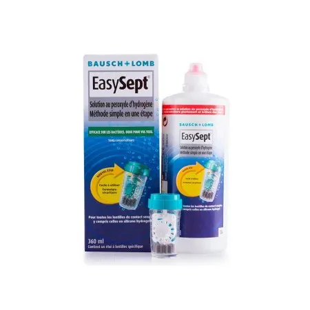 Bausch + Lomb EasySept Solution Peroxyde d'Hydrogène 360ml - Univers Pharmacie