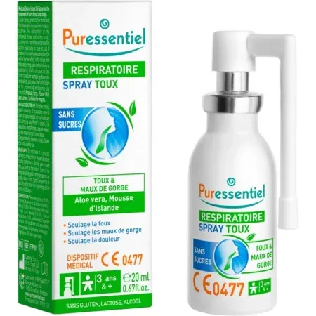 Puressentiel Respiratoire Spray Toux Sans Sucres 20ml - Univers Pharmacie