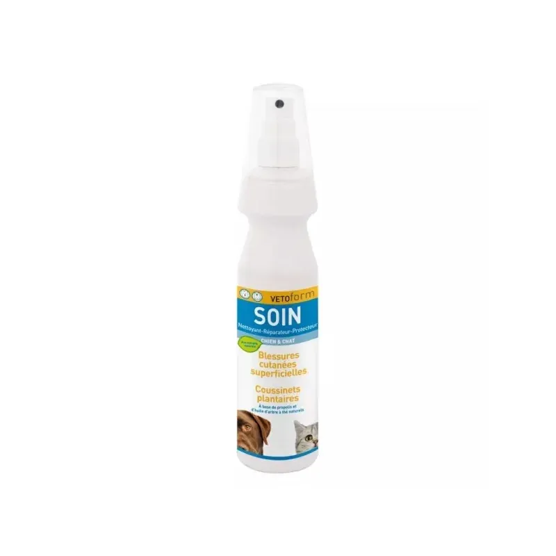 Vetoform Soin Blessures Cutanées Superficielles Chiens Chats 150ml - Univers Pharmacie