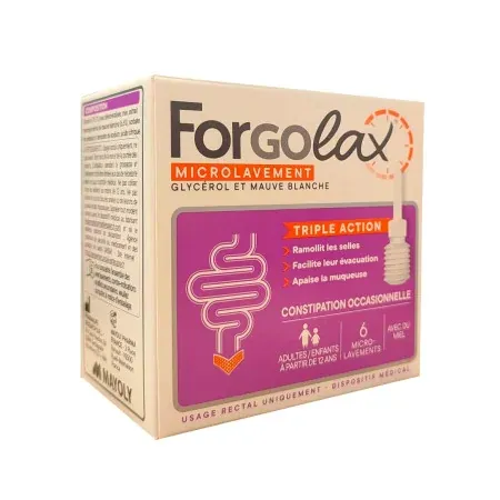 Forgolax Microlavement Triple Action X6 - Univers Pharmacie