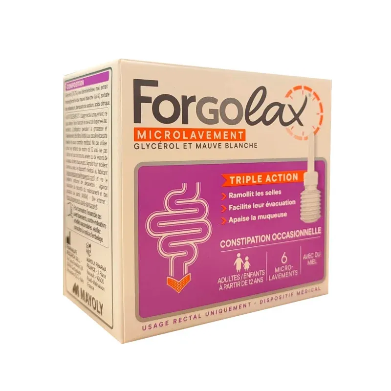 Forgolax Microlavement Triple Action X6 - Univers Pharmacie