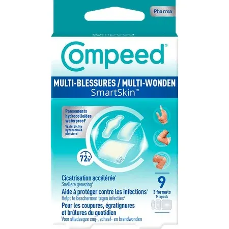 Compeed Multi-Blessures SmartSkin 9 pansements - Univers Pharmacie