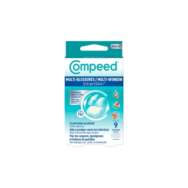 Compeed Multi-Blessures SmartSkin 9 pansements - Univers Pharmacie