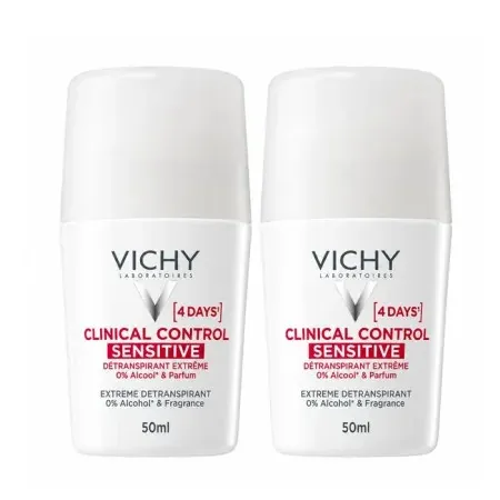 Vichy Clinical Control Sensitive Détranspirant Extrême 2x50ml - Univers Pharmacie