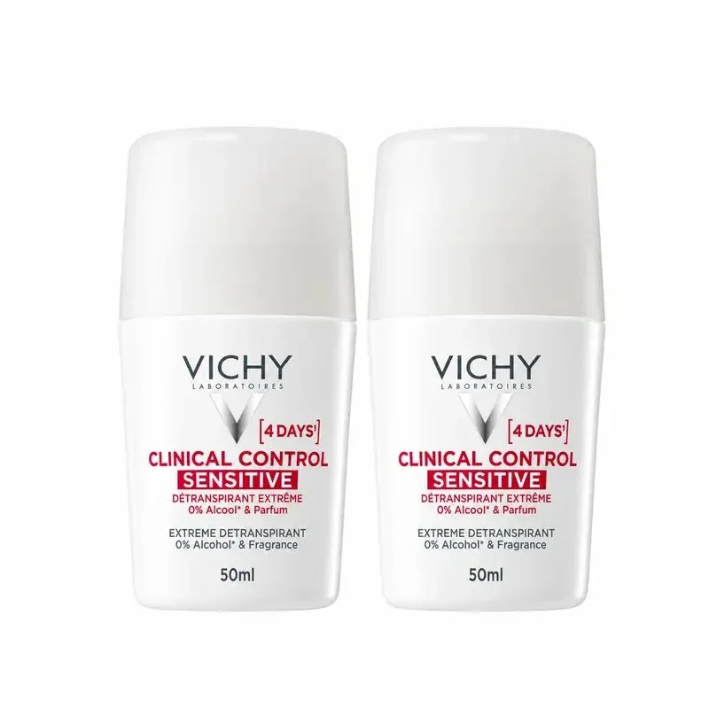 Vichy Clinical Control Sensitive Détranspirant Extrême 2x50ml - Univers Pharmacie