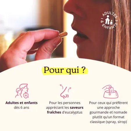 Propolia Gommes de Propolis Miel & Eucalyptus 45g - Pour qui ?