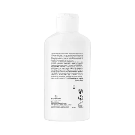 Ducray Kelual DS Sebocontrol Anti-pellicullaire Shampooing Traitant 100ml - Dos du flacon