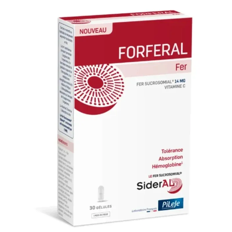 PiLeJe Forferal Fer 30 gélules - Univers Pharmacie