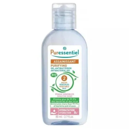 Puressentiel Assainissant Gel Antibactérien Peaux Sensibles 80ml - Univers Pharmacie