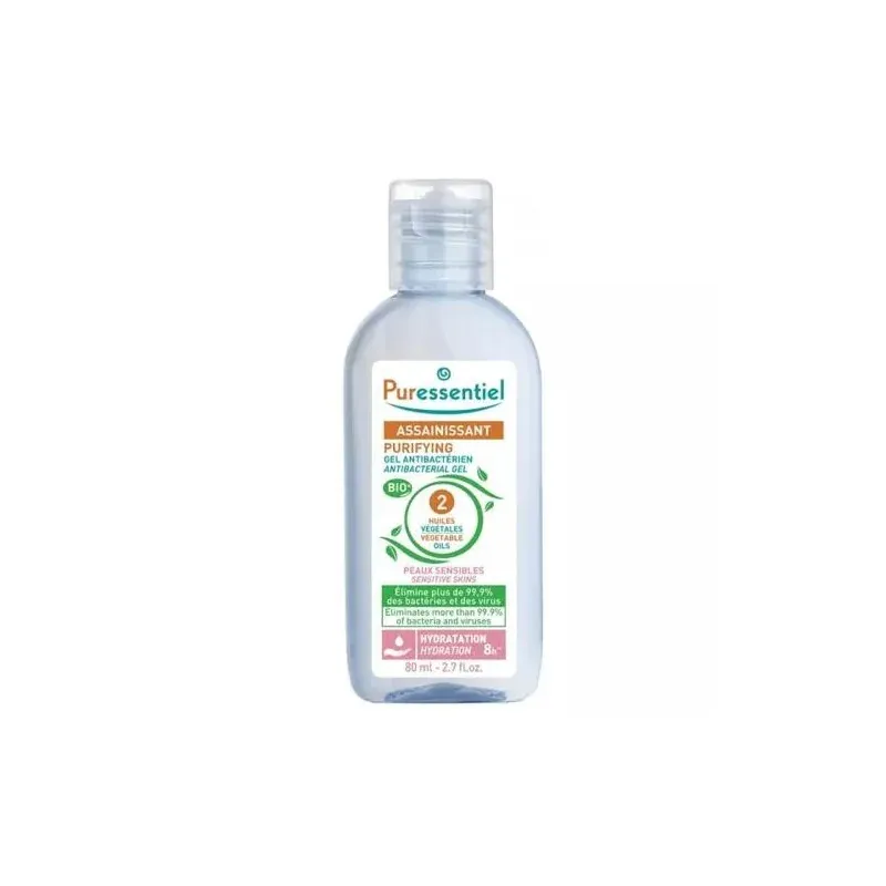 Puressentiel Assainissant Gel Antibactérien Peaux Sensibles 80ml - Univers Pharmacie