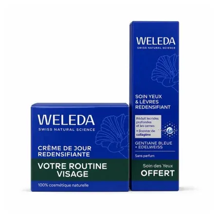 Weleda Crème de Jour Redensifiante 30 ml + Soin Yeux et Lèvres 10ml - Univers Pharmacie