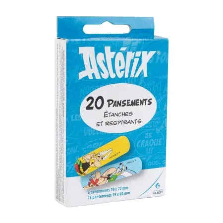 Gilbert Astérix 20 Pansements Etanches et Respirants - Univers Pharmacie