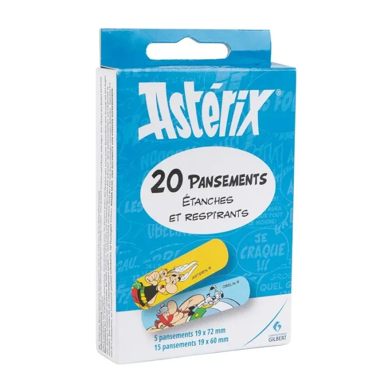 Gilbert Astérix 20 Pansements Etanches et Respirants - Univers Pharmacie