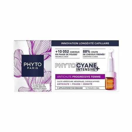Phyto Paris Phytocyane Intensive + Antichute Progressive Femme 12 fioles x 5ml - Univers Pharmacie