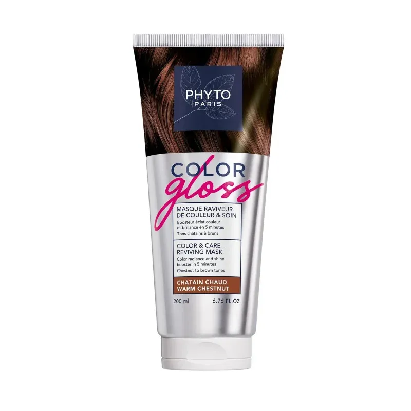 Phyto Color Gloss Masque Raviveur de Couleur & Soin Châtain Chaud 200ml - Univers Pharmacie