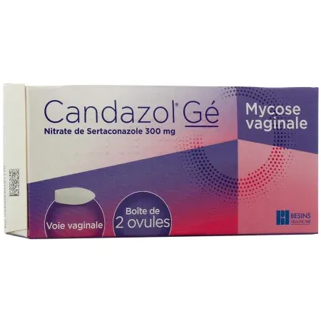 Candazol Gé Mycose Vaginale 2 ovules - Univers Pharmacie