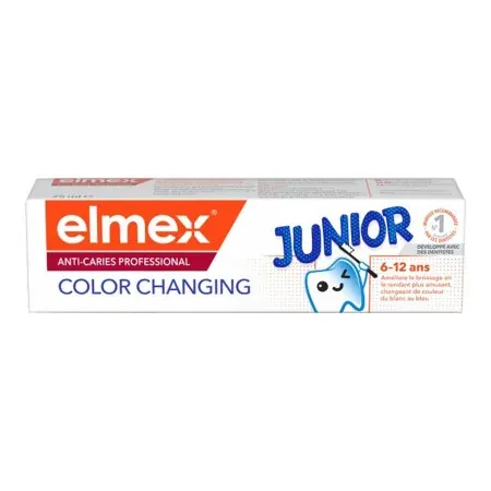 Elmex Anti-caries Professional Junior 6-12ans Color Changing 75ml - Univers Pharmacie