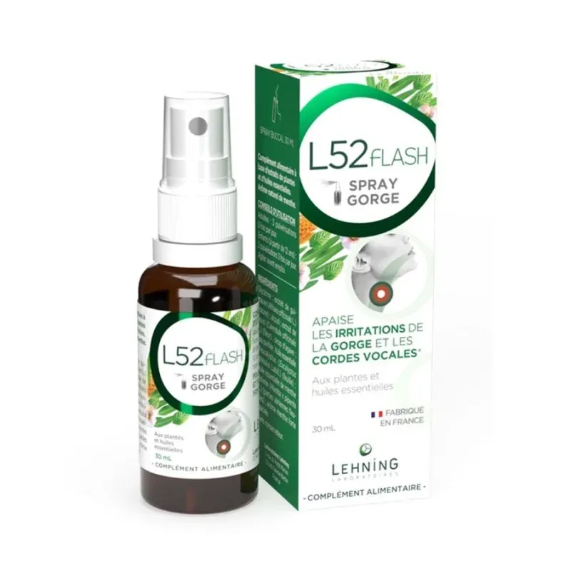 Lehning L52 Flash Spray Gorge 30ml - Univers Pharmacie