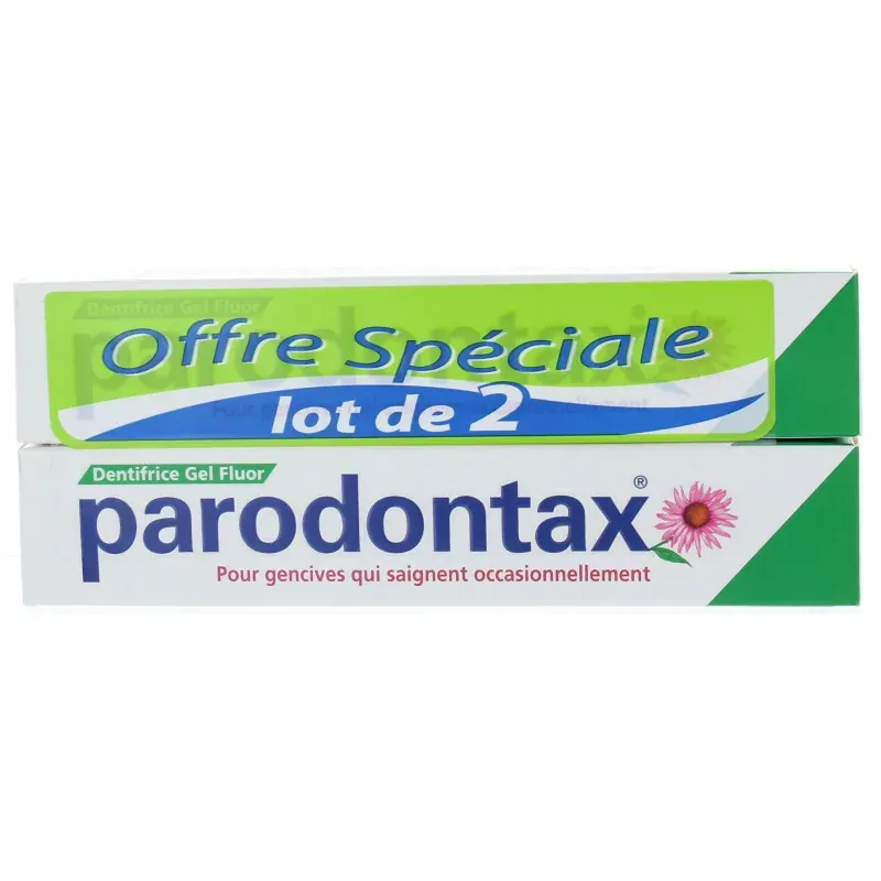 Dentifrice Gel Fluor Parodontax 2X75 ml