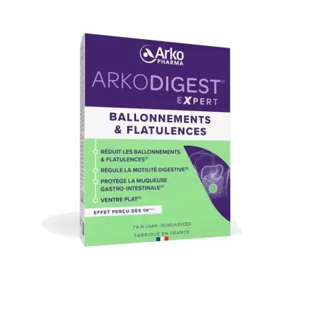 Arkopharma Arkodigest Expert Ballonnements & Flatulences 30 gélules - Univers Pharmacie