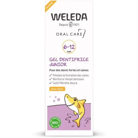 Weleda Gel Dentifrice Junior 6-12ans avec Fluor 50ml - Univers Pharmacie