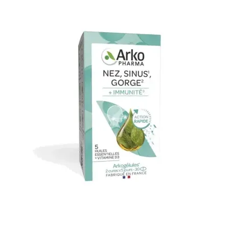 Arkopharma Arkogélules Nez Sinus Gorge + Immunité 30 capsules - Univers Pharmacie