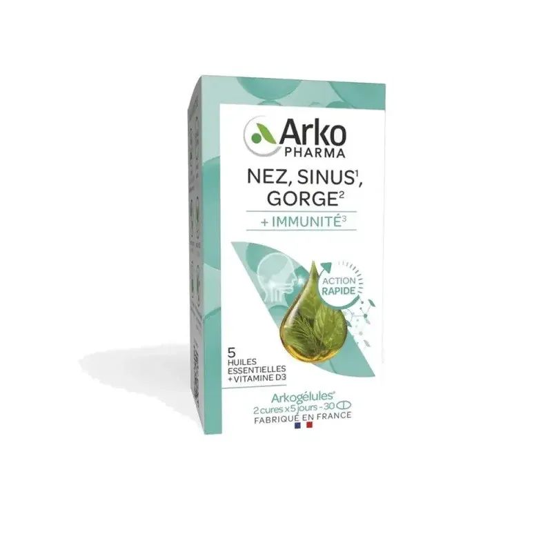 Arkopharma Arkogélules Nez Sinus Gorge + Immunité 30 capsules - Univers Pharmacie