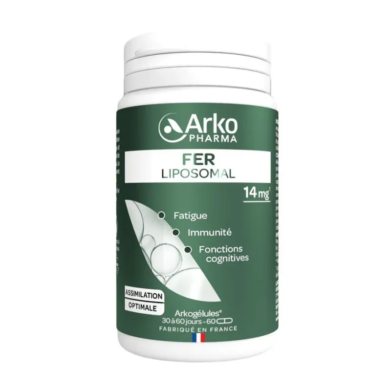 Arkopharma Fer Liposomal 14mg 60 gélules - Univers Pharmacie