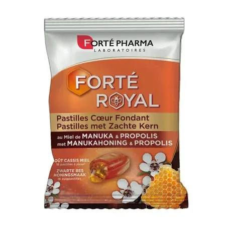 Forté Royal Pastilles Cœur Fondant Goût Cassis Miel 16 pastilles à sucer - Univers Pharmacie