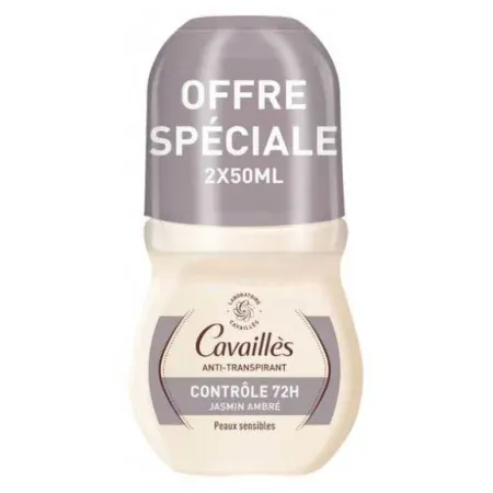 Rogé Cavailles Anti-transpirant Contrôle 72H Jasmin Ambré 2X50ml - Univers Pharmacie