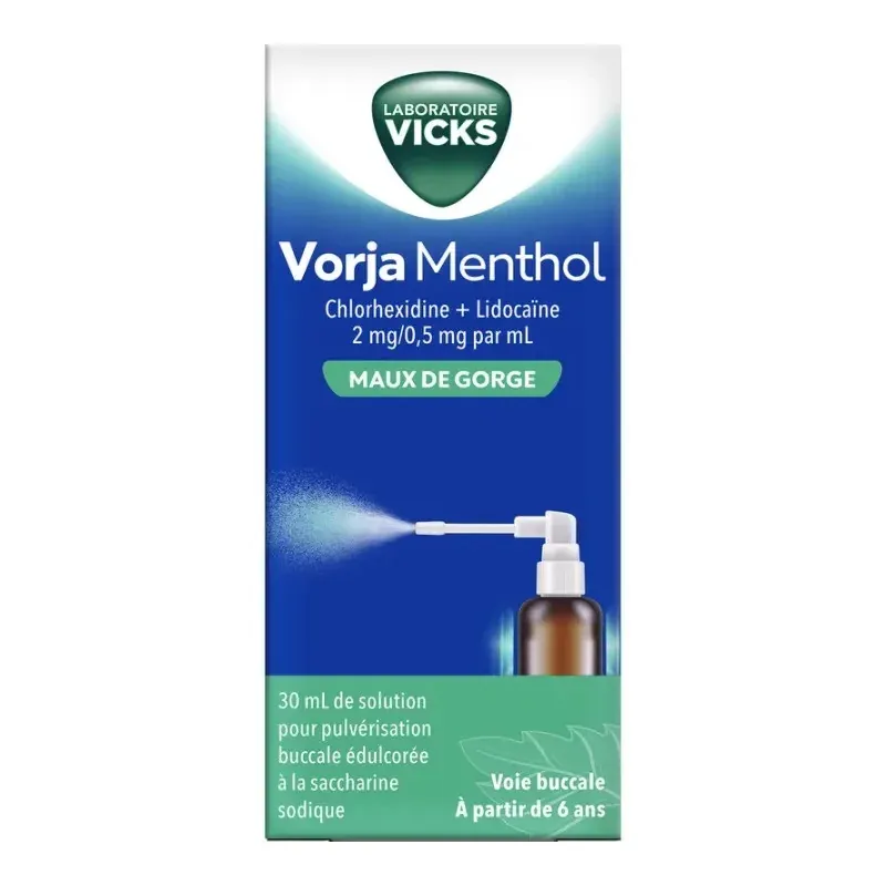 Vicks Vorja Menthol Maux de Gorge Spray 30ml - Univers Pharmacie